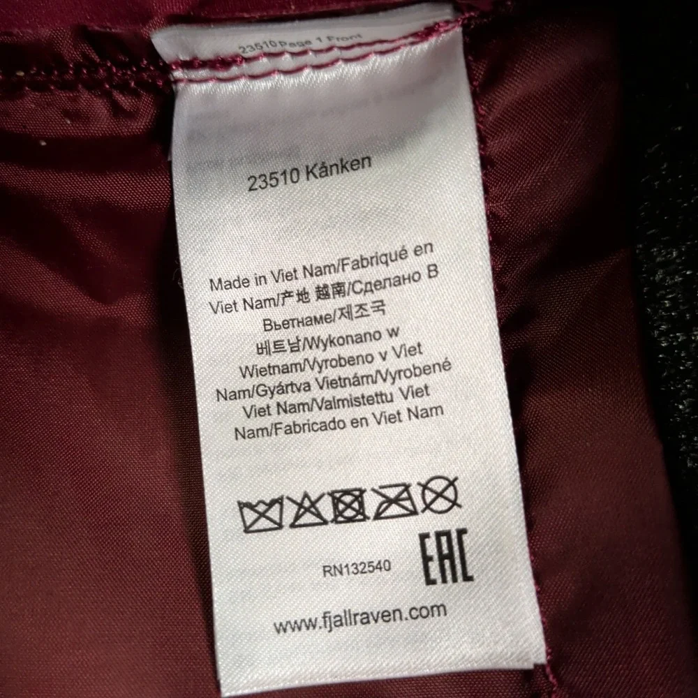 Fjallraven Kanken Backpack Original Red Bag